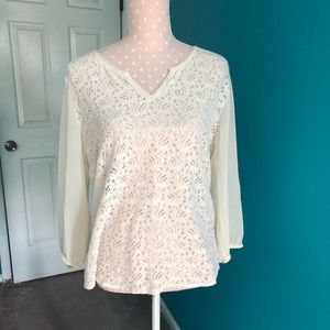 Lucky Brand sheer white top